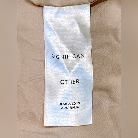 NWT Significant Other Gracie One Shoulder Satin Dress in Almond (Taupe) - Sz 10 - Picture 11 of 13